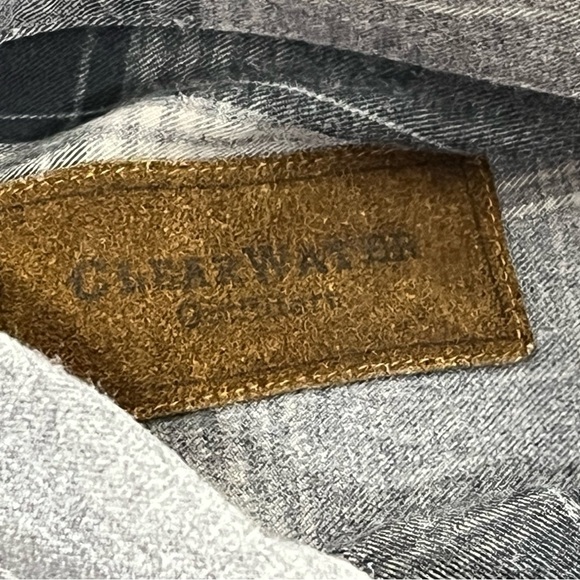 Clear Water Outfitters Gray Plaid Cotton Long Sleeve Button Down Shirt Men's M - Picture 3 of 5